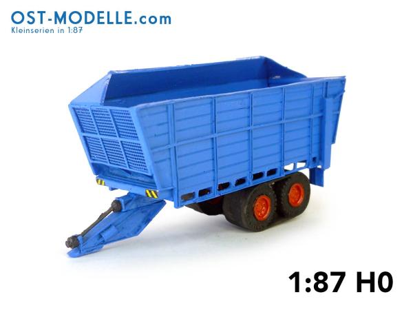 Fortschritt HTS90.04 T088 Schwerguthäckselaufbau F997 - mit Gleisbandfahrwerk fortschrittblau rot